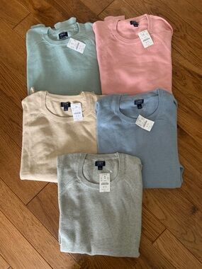 J. Crew Lightweight Men’s Crew Necks x5